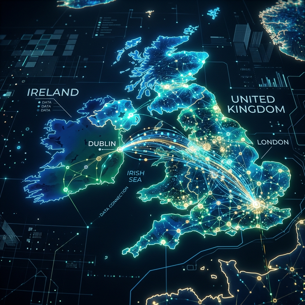 Digital Connection Map: Ireland to UK